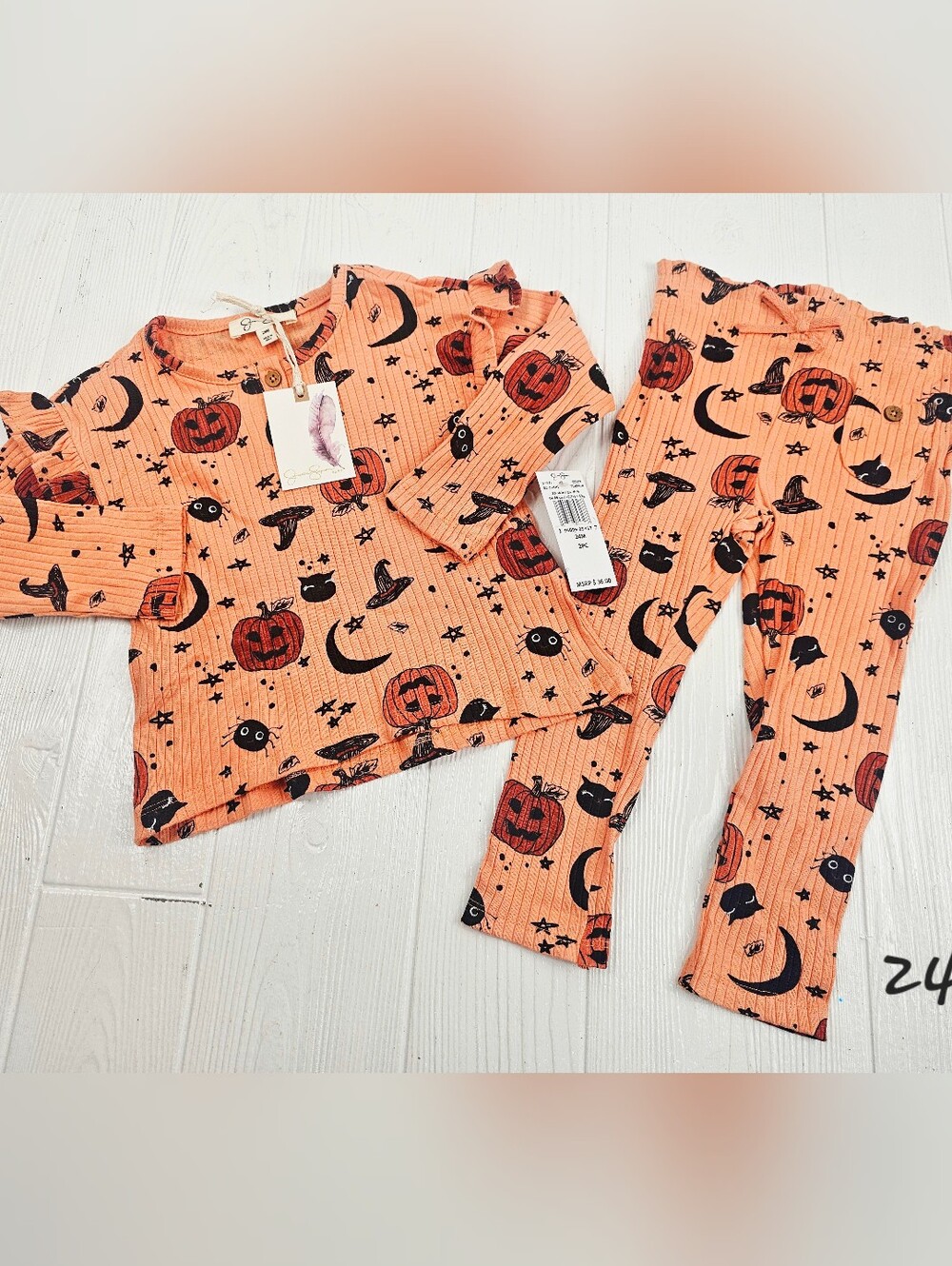 Jessica Simpson Fall Pumpkin Ribbed Outfit